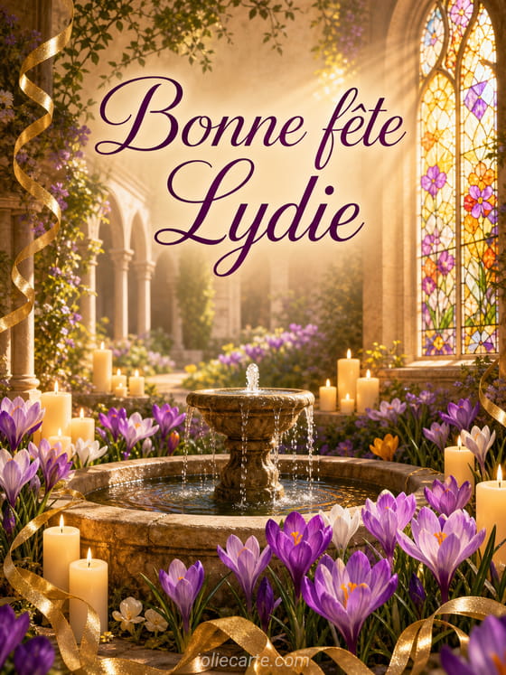 Carte bonne fête Lydie