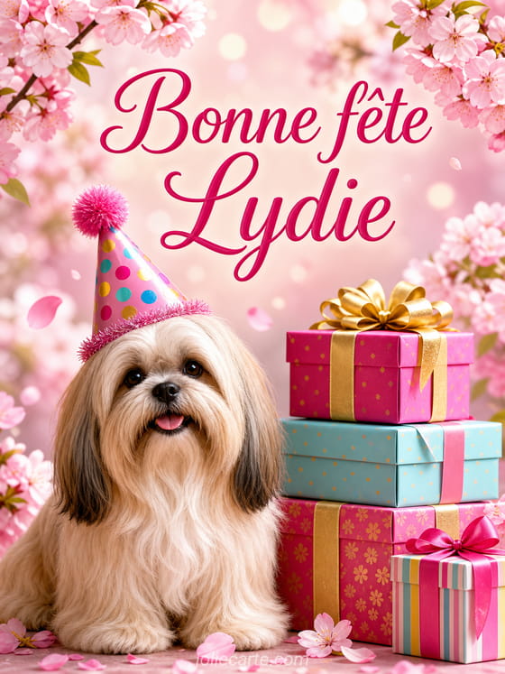 Carte bonne fête Lydie