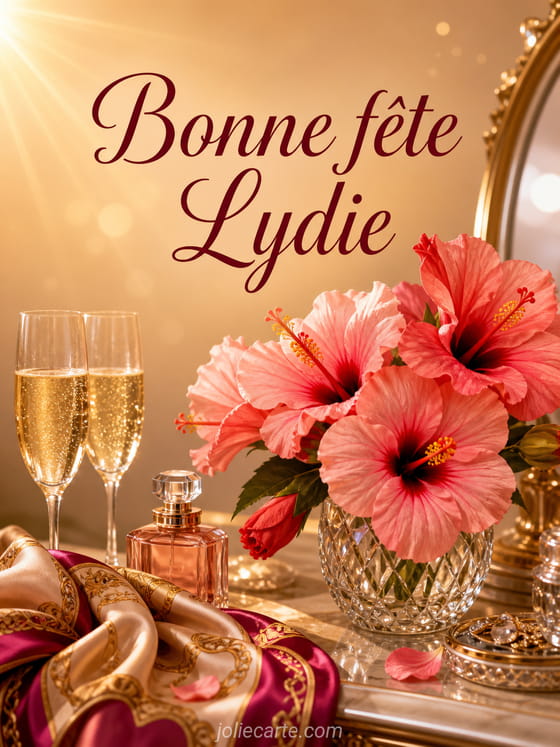 Carte bonne fête Lydie