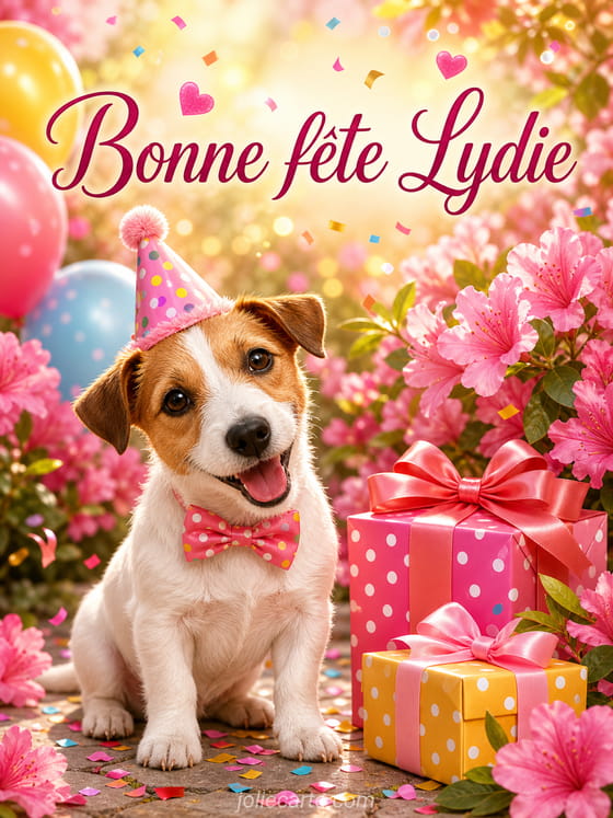 Carte bonne fête Lydie