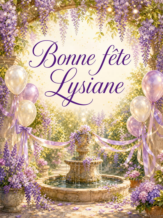 Carte bonne fĂȘte Lysiane