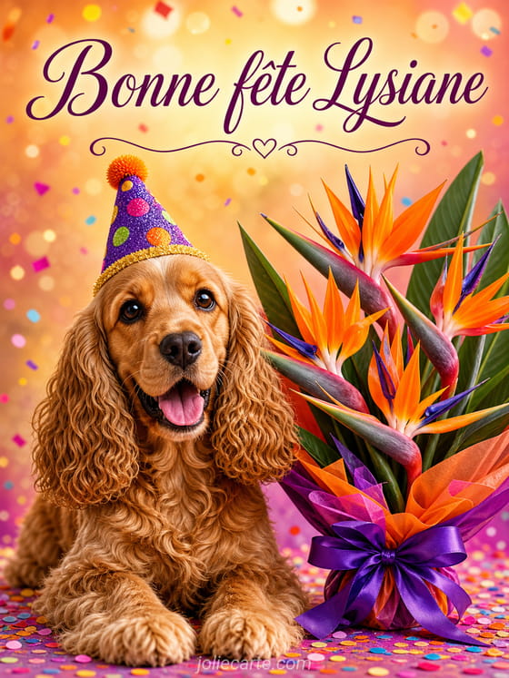 Carte bonne fĂȘte Lysiane