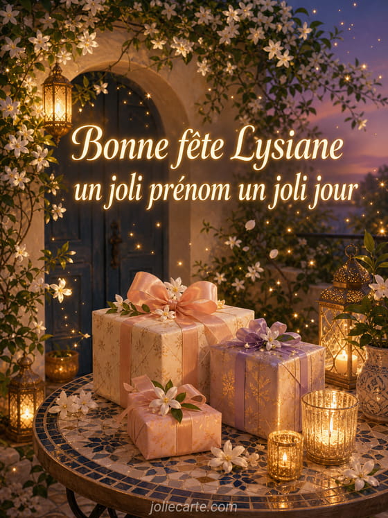 Carte bonne fĂȘte Lysiane