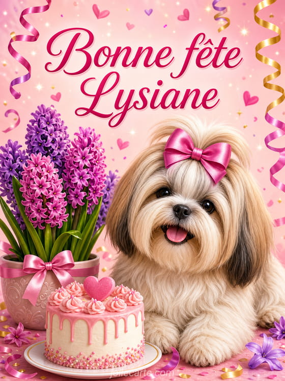 Carte bonne fĂȘte Lysiane