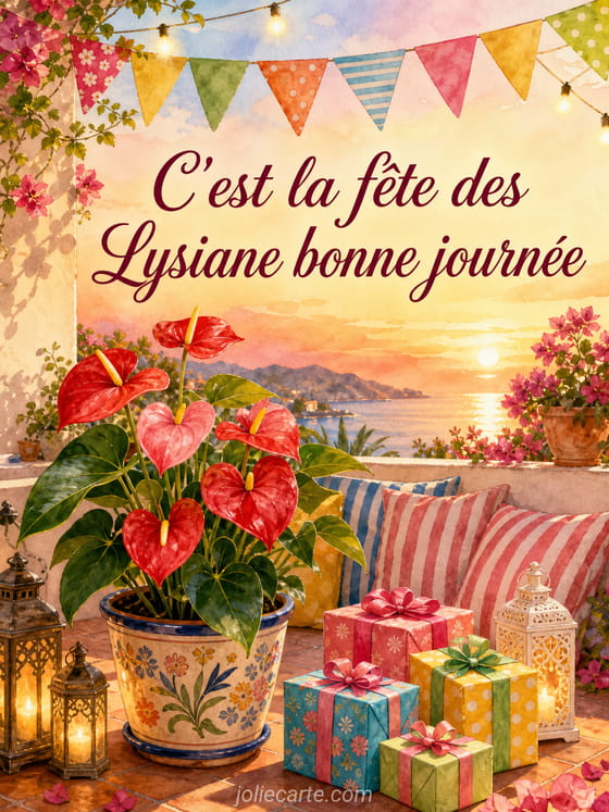 Carte bonne fĂȘte Lysiane