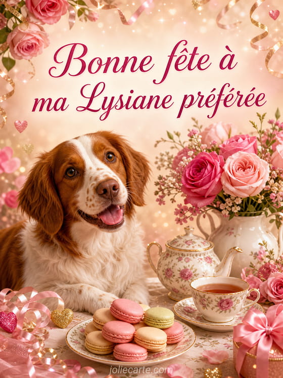 Carte bonne fĂȘte Lysiane