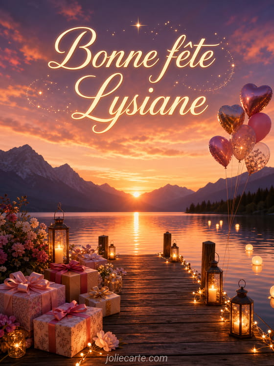 Carte bonne fĂȘte Lysiane