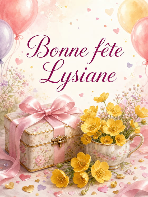 Carte bonne fĂȘte Lysiane