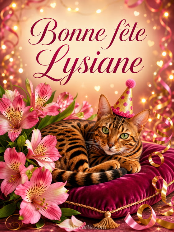 Carte bonne fĂȘte Lysiane