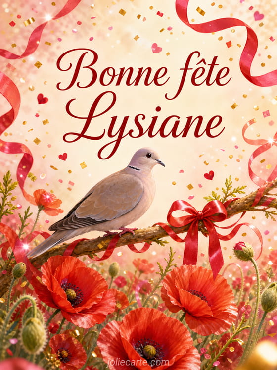 Carte bonne fĂȘte Lysiane
