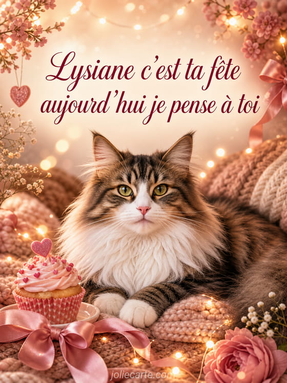 Carte bonne fĂȘte Lysiane