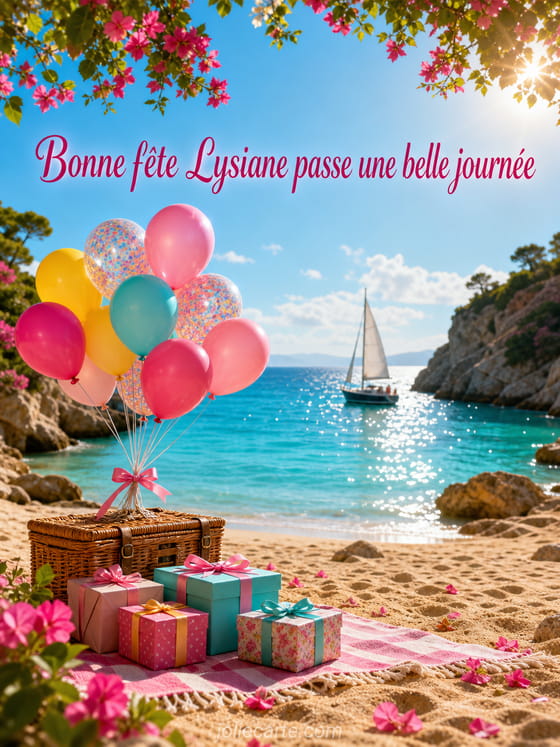 Carte bonne fĂȘte Lysiane