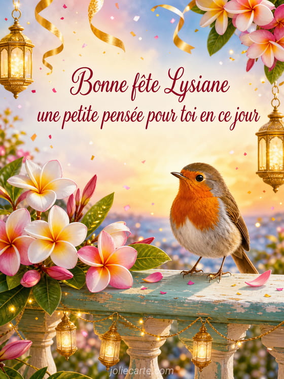Carte bonne fĂȘte Lysiane