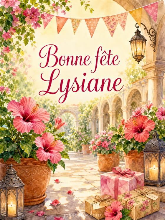 Carte bonne fĂȘte Lysiane