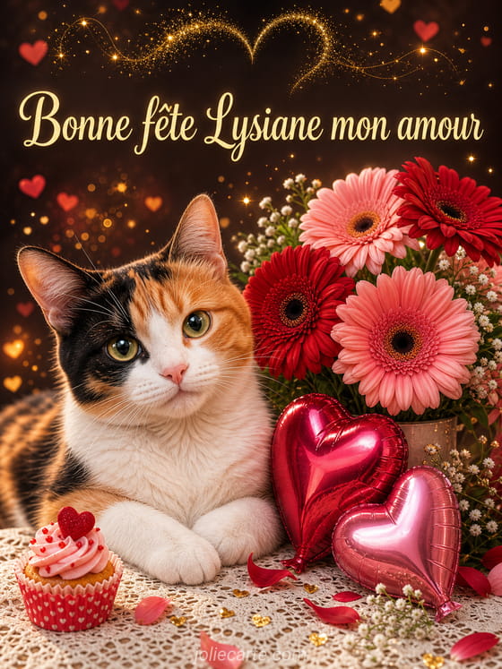Carte bonne fĂȘte Lysiane