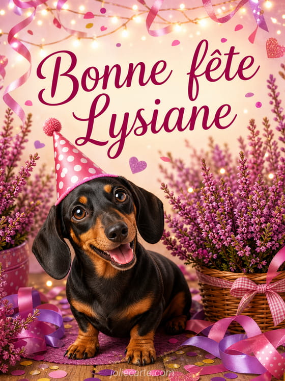 Carte bonne fĂȘte Lysiane