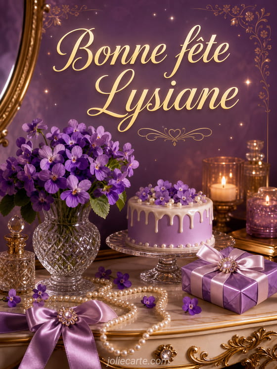 Carte bonne fĂȘte Lysiane