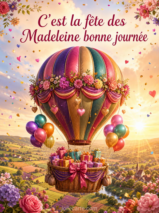 Carte bonne fĂȘte Madeleine