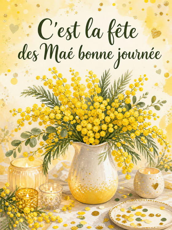 Carte bonne fĂȘte MaĂ©
