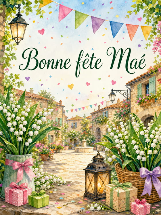 Carte bonne fĂȘte MaĂ©