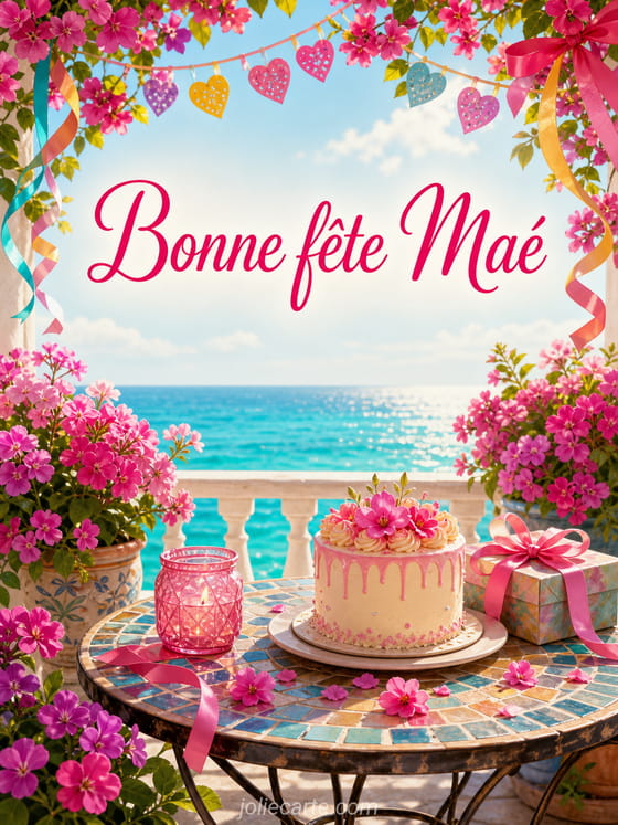 Carte bonne fĂȘte MaĂ©