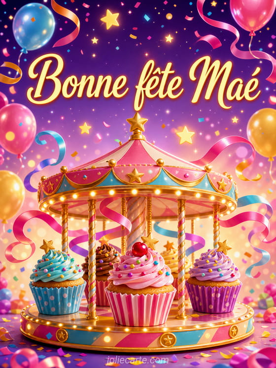 Carte bonne fĂȘte MaĂ©