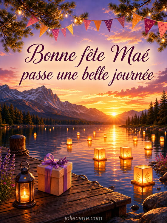Carte bonne fĂȘte MaĂ©