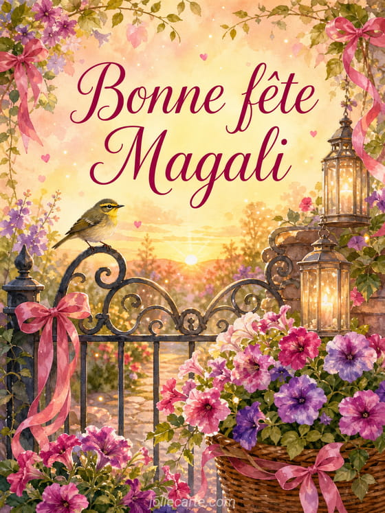 Carte bonne fête Magali