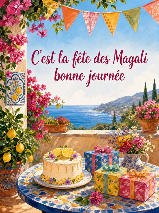 Carte bonne fête Magali