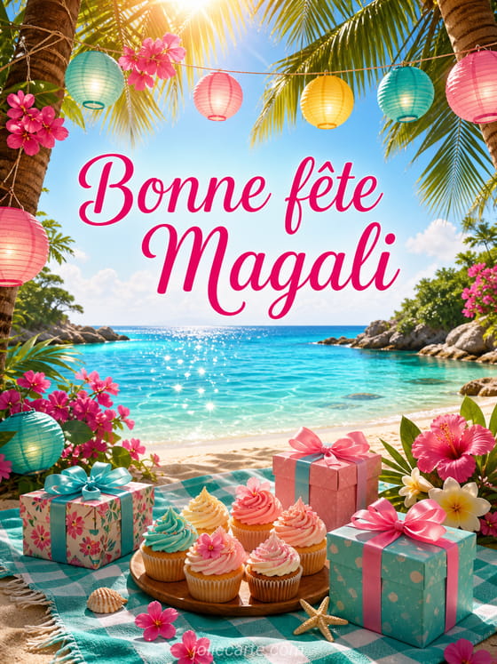 Carte bonne fête Magali
