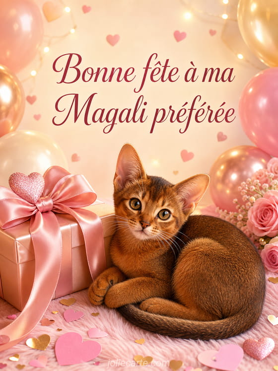 Carte bonne fête Magali