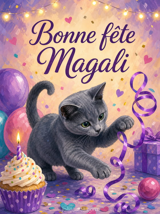 Carte bonne fête Magali