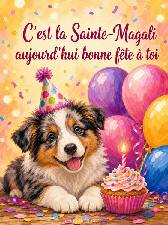 Carte bonne fête Magali