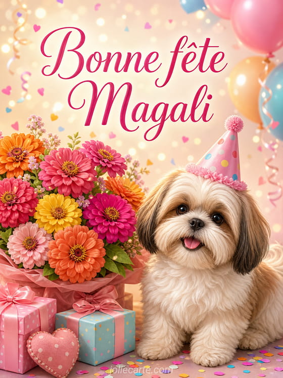 Carte bonne fête Magali