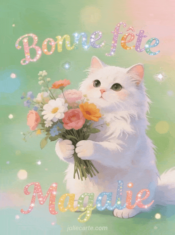 Bonne fête Magalie - Bonne fete magalie chat
