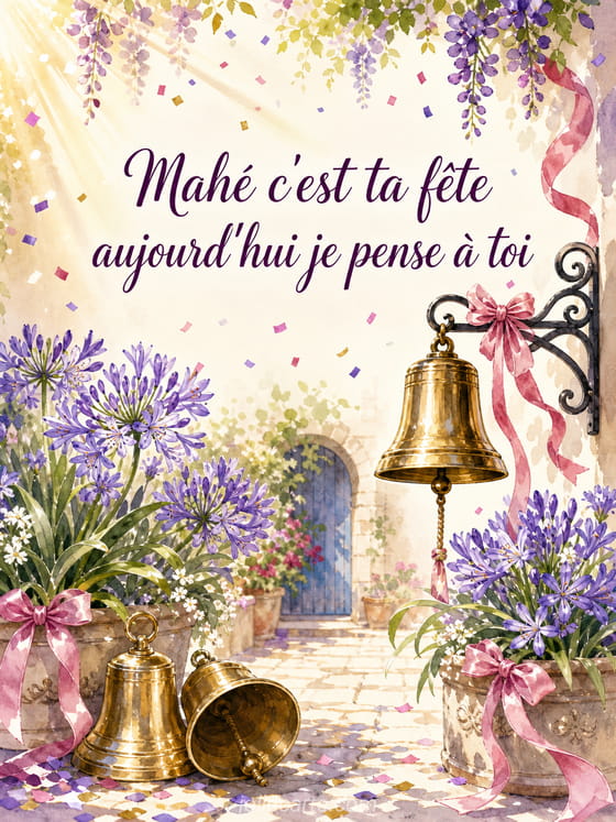 Carte bonne fĂȘte MahĂ©