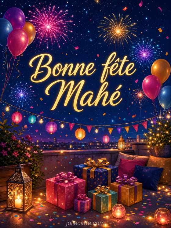 Carte bonne fĂȘte MahĂ©