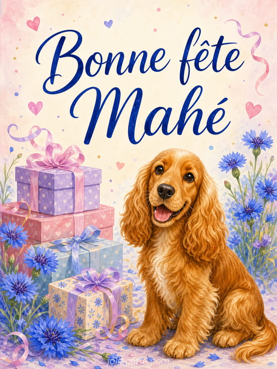 Carte bonne fĂȘte MahĂ©