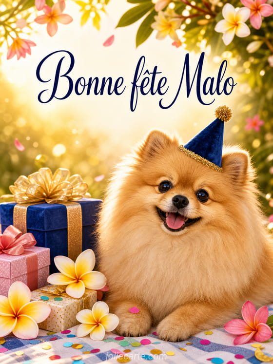 Carte bonne fĂȘte Malo