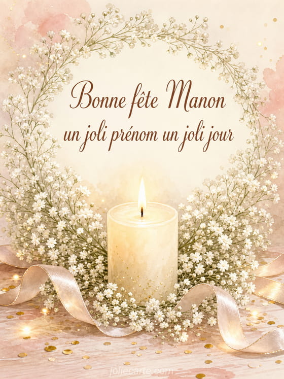 Carte bonne fête Manon