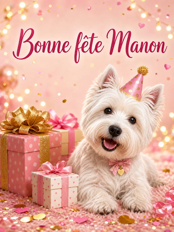 Carte bonne fête Manon