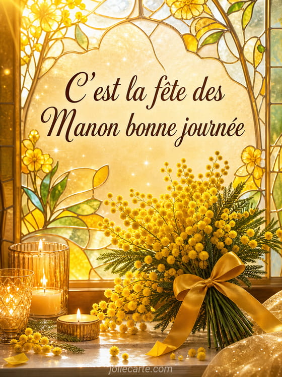 Carte bonne fête Manon
