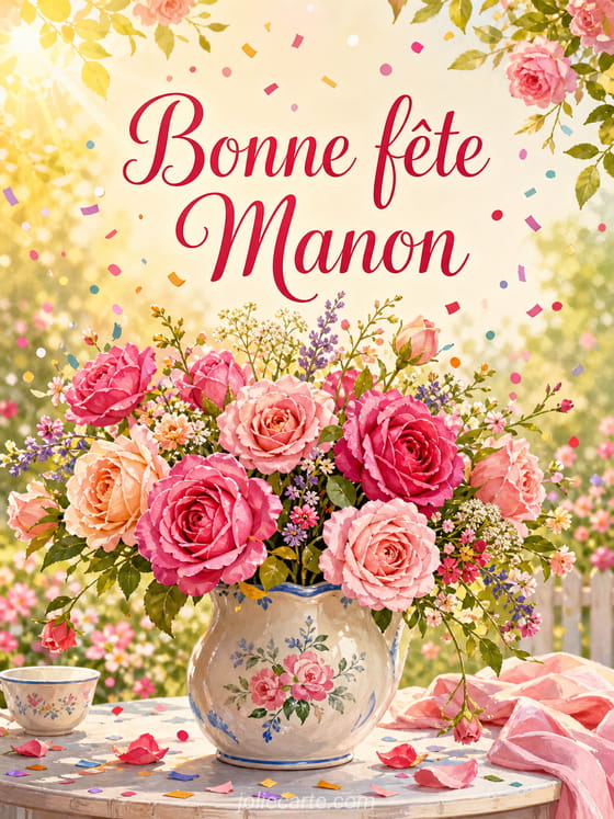 Carte bonne fête Manon