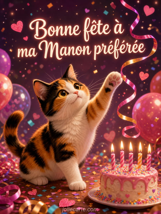 Carte bonne fête Manon