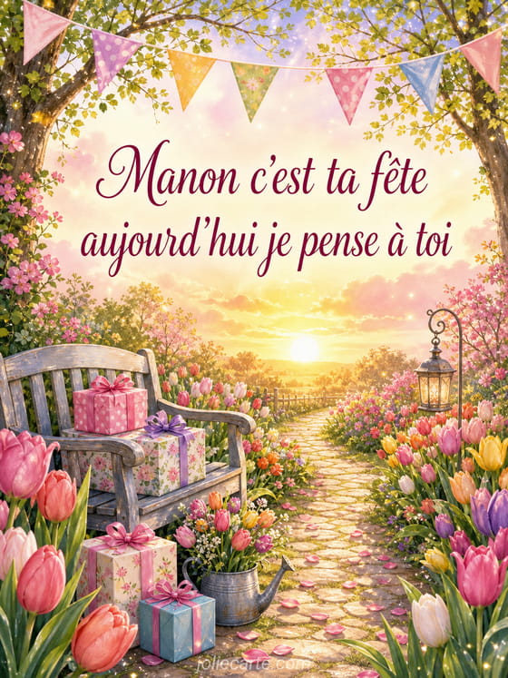 Carte bonne fête Manon