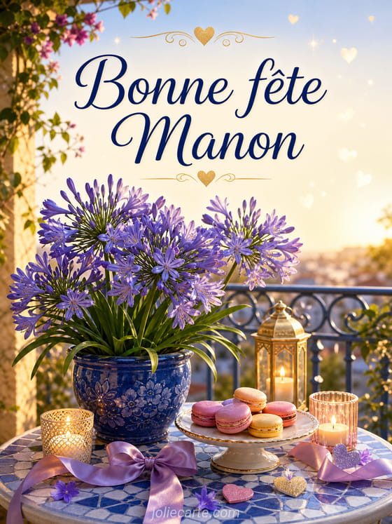 Carte bonne fête Manon
