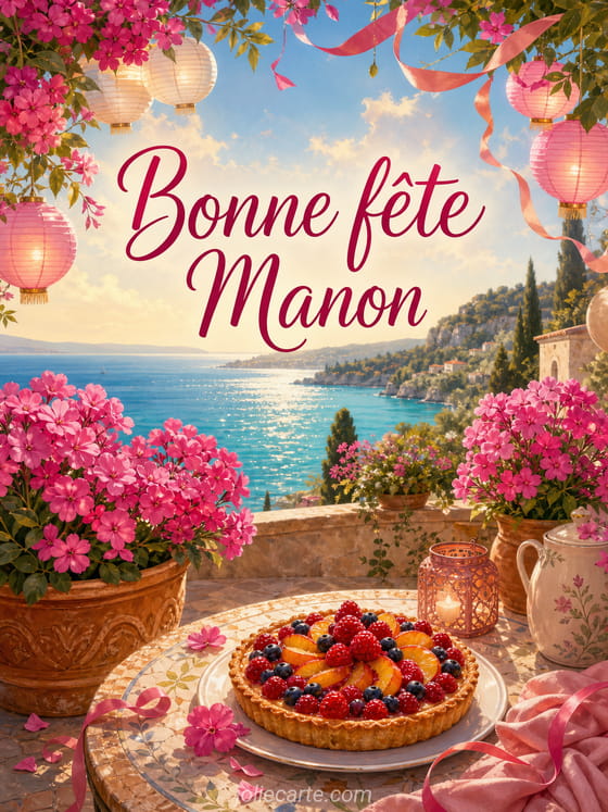 Carte bonne fête Manon