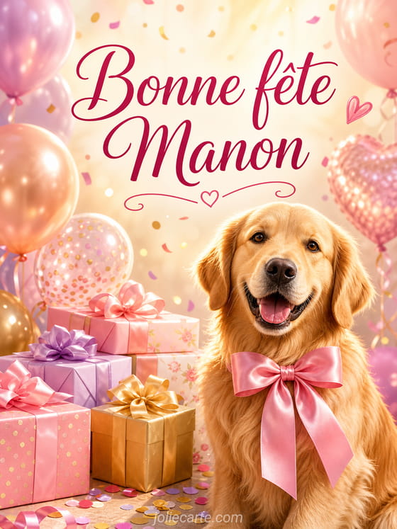 Carte bonne fête Manon