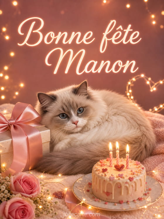 Carte bonne fête Manon