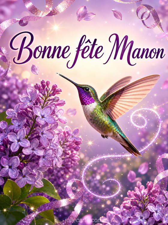 Carte bonne fête Manon
